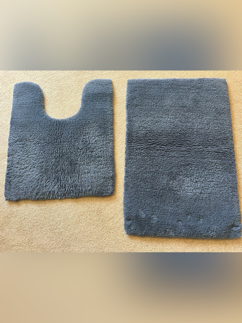 Madison Park Signature Plush Bathroom 2 Piece Rug Set - Slate Blue